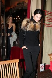 Kendall Jenner Night Out Style - Leaving a Restaurant in Paris, October 2015