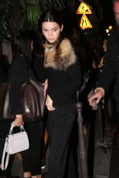 Kendall Jenner Night Out Style - Leaving a Restaurant in Paris, October 2015