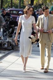 Kristen Stewart - on the Set of a Woody Allen film in NYC, October 2015