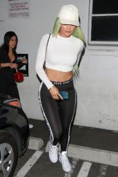 Kylie Jenner Hot in Tights - at a Studio in Los Angeles, October 2015