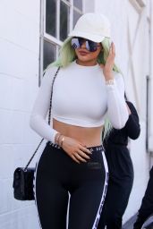 Kylie Jenner Hot in Tights - at a Studio in Los Angeles, October 2015