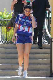 Kylie Jenner in a Colorful Outfit - Leaving Sugarfish Restaurant in Calabasas, October 2015
