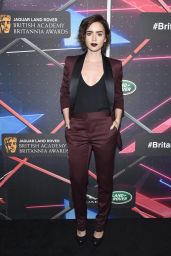 Lily Collins – 2015 BAFTA Los Angeles Britannia Awards in Los Angeles