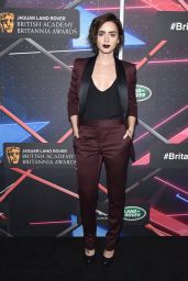 Lily Collins – 2015 BAFTA Los Angeles Britannia Awards in Los Angeles