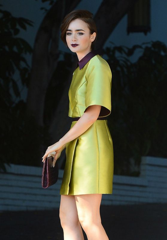 Lily Collins Arriving to the CFDA/Vogue Fashion Fund Show in Los Angeles, October 2015
