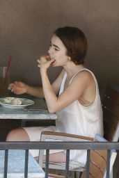 Lily Collins at Hugo