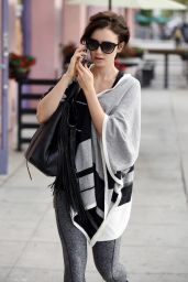 Lily Collins - Going to Gym in West Hollywood, October 2015