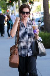 Lily Collins - Shopping in Beverly Hills, October 2015