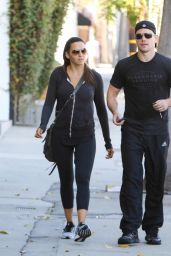 Luciana Barroso & Matt Damon - Leaving Their Gym in Los Angeles, October 2015