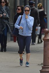 Lucy Liu - Walking Her Dog and Then Heading to the Gym in NY, October 2015