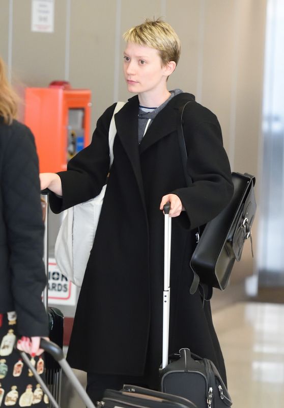 Mia Wasikowska at JFK Airport, October 2015