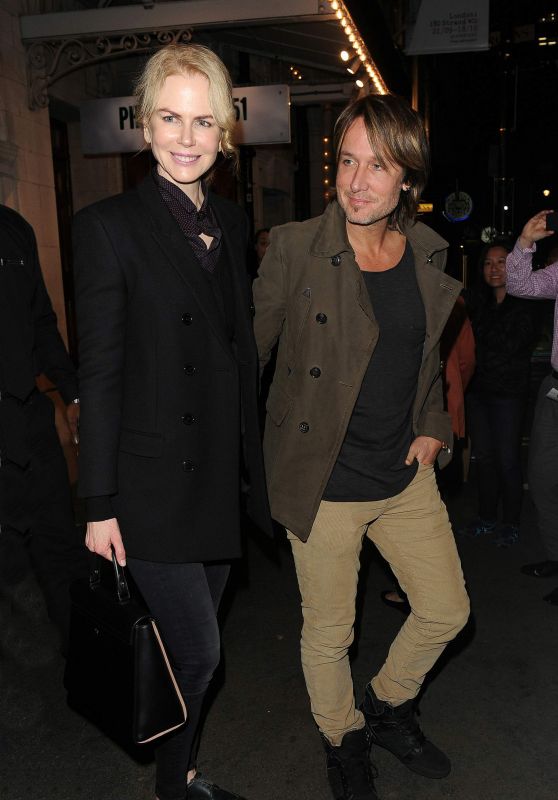 Nicole Kidman & Keith Urban - Leaving the Noel Coward Theatre, October 2015