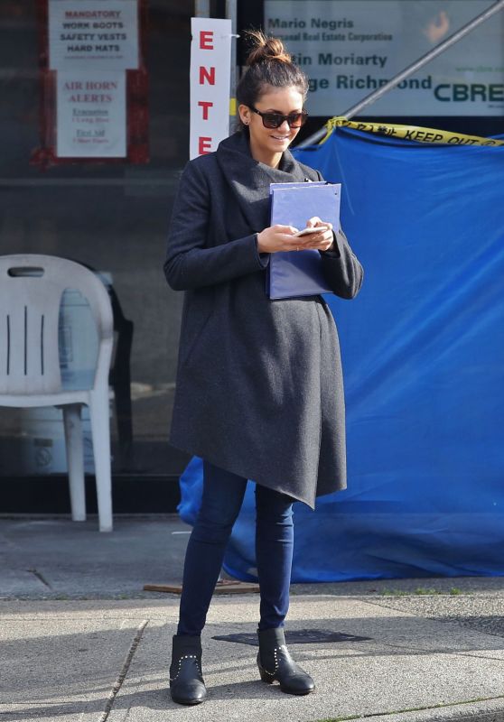 Nina Dobrev Autumn Style - Out in Vancouver, October 2015