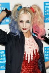 Poppy Delevingne Dressed as Harley Quinn – UNICEF Halloween Ball in London, October 2015