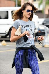 Alessandra Ambrosio in Tights - Out in Los Angeles, November 2015