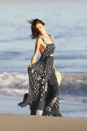 Alessandra Ambrosio - Photoshoot at a Beach in Malibu, November 2015