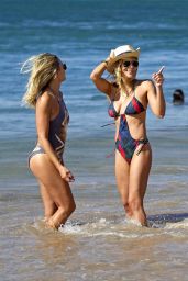 Brittany & Cynthia Daniel in a Swimsuits - Twins on a Beach in Hawaii, November 2015