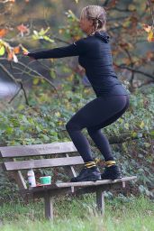 Chloe Madeley - Working Out on Hampstead Heath, November 2015