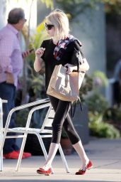 Emma Roberts in Leggings - Shopping in West Hollywood, November 2015