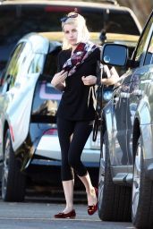 Emma Roberts in Leggings - Shopping in West Hollywood, November 2015