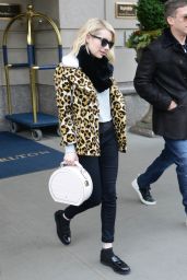 Emma Roberts - Leaving the Ritz-Carlton Hotel in NYC, 11/24/2015