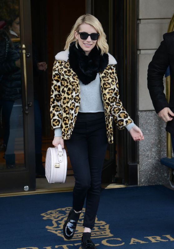 Emma Roberts - Leaving the Ritz-Carlton Hotel in NYC, 11/24/2015