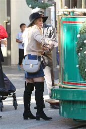 Hillary Duff Enjoys Some Holiday Fun at The Grove in Hollywood, November 2015