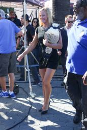 Holly Holm - Takes Her UFC Championship Belt to Extra in Los Angeles, November 2015