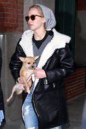 Jennifer Lawrence Street Style - Out in NYC, 11/25/2015