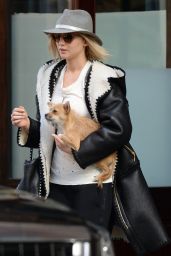 Jennifer Lawrence - With Her Dog Pippi in Tribeca, 11/29/2015