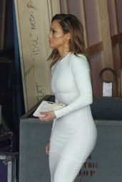 Jennifer Lopez Booty in White Dress - Arriving at American Idol Final Season in Los Angeles, 11/20/2015
