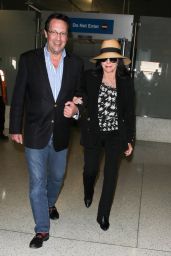 Joan Collins at LAX Airport, November 2015