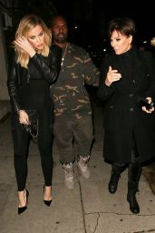 Khloe Kardashian Night Out Style - at The Nice Guy in West Hollywood, November 2015