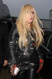 Lady Gaga in Leather Outfit - Arrives at a Recording Studio in North London, November 2015