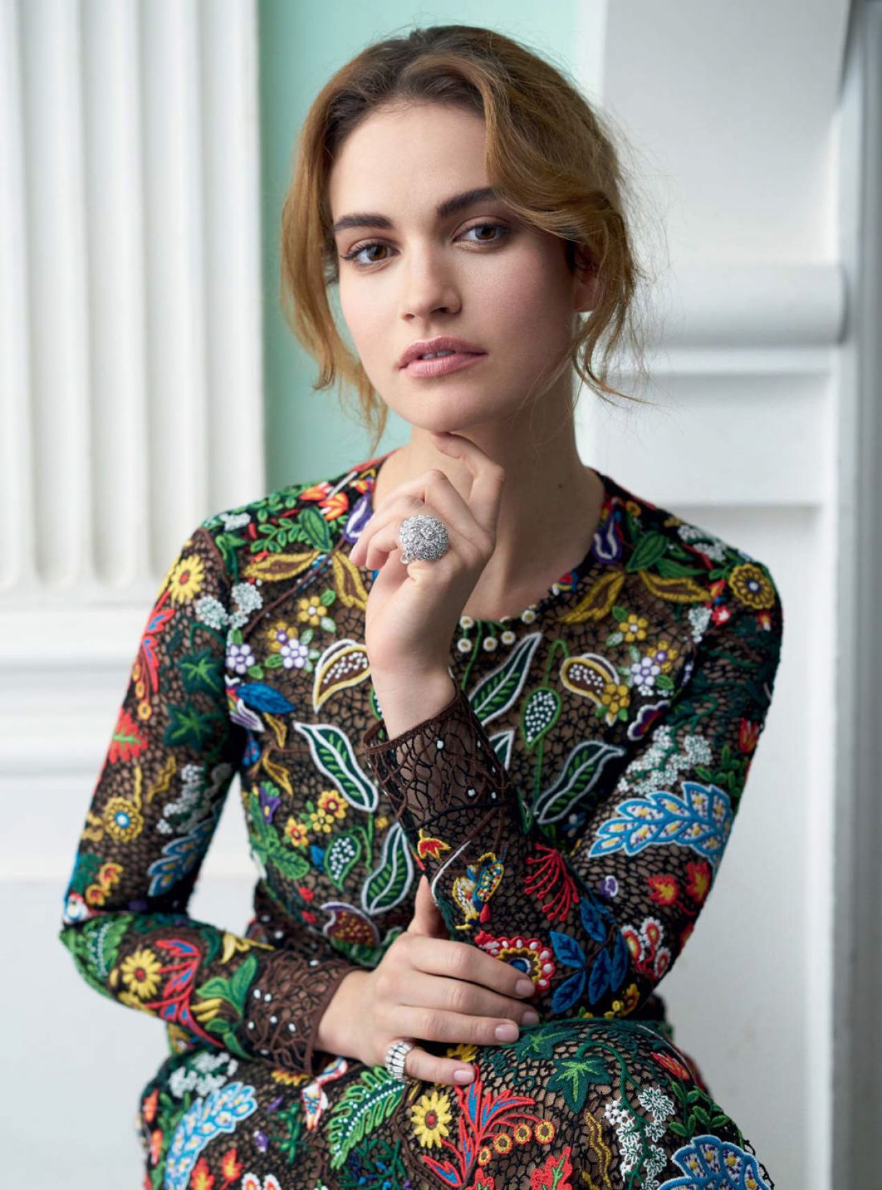 Lily James - Photoshoot for Harper's Bazaar Magazine UK December 2015