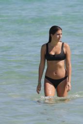 Lucy Aragon in a Bikini on the Beach in Miami, November 2015