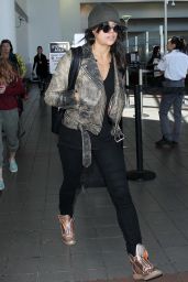Michelle Rodriguez Airport Style - LAX in LA, November 2015