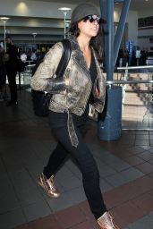 Michelle Rodriguez Airport Style - LAX in LA, November 2015