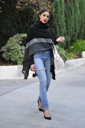 Olivia Culpo Casual Style - Leaving Sunset Plaza in Los Angeles, November 2015