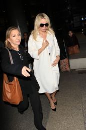Pamela Anderson Airport Style - Arriving at LAX  in LA, 11/17/2015