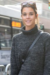 Pauline Hoarau - Wearing a Grey Sweater and Jeans - Victoria