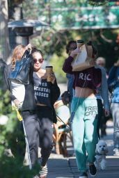 Vanessa & Stella Hudgens - Leaving Aroma Coffee & Tea in Los Angeles, November 2015