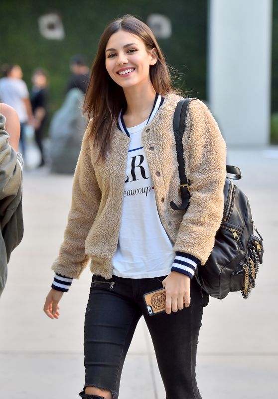 Victoria Justice in Ripped Jeans - Out in Hollywood, November 2015