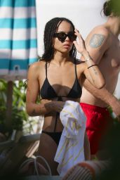 Zoe Kravitz in a Bikini at a Pool in Miami, November 2015