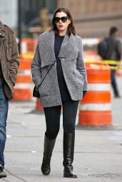 Anne Hathaway Street Fashion - Out in New York City, December 2015