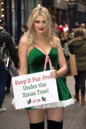 Ashley James - PETA Anti-Fur Campaign in London, December 2015