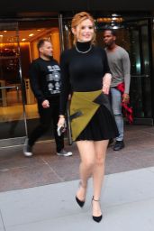 Bella Thorne in Mini Skirt - Visiting The Huffington Post, 12/15/2015