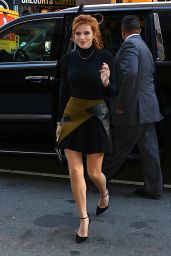 Bella Thorne Leggy in Mini Skirt - Out in New York City, 12/15/2015 