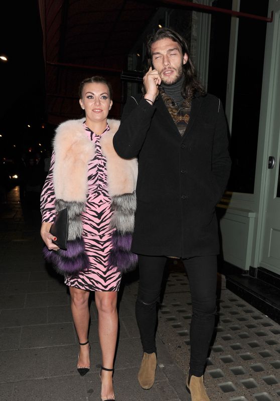 Billi Mucklow - at Sexy Fish Restaurant in Mayfair in London With Her Fiance Andy Carroll