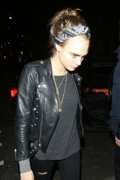 Cara Delevingne Arriving for LOVE Magazine Christmas Party in London, 12/18/2015